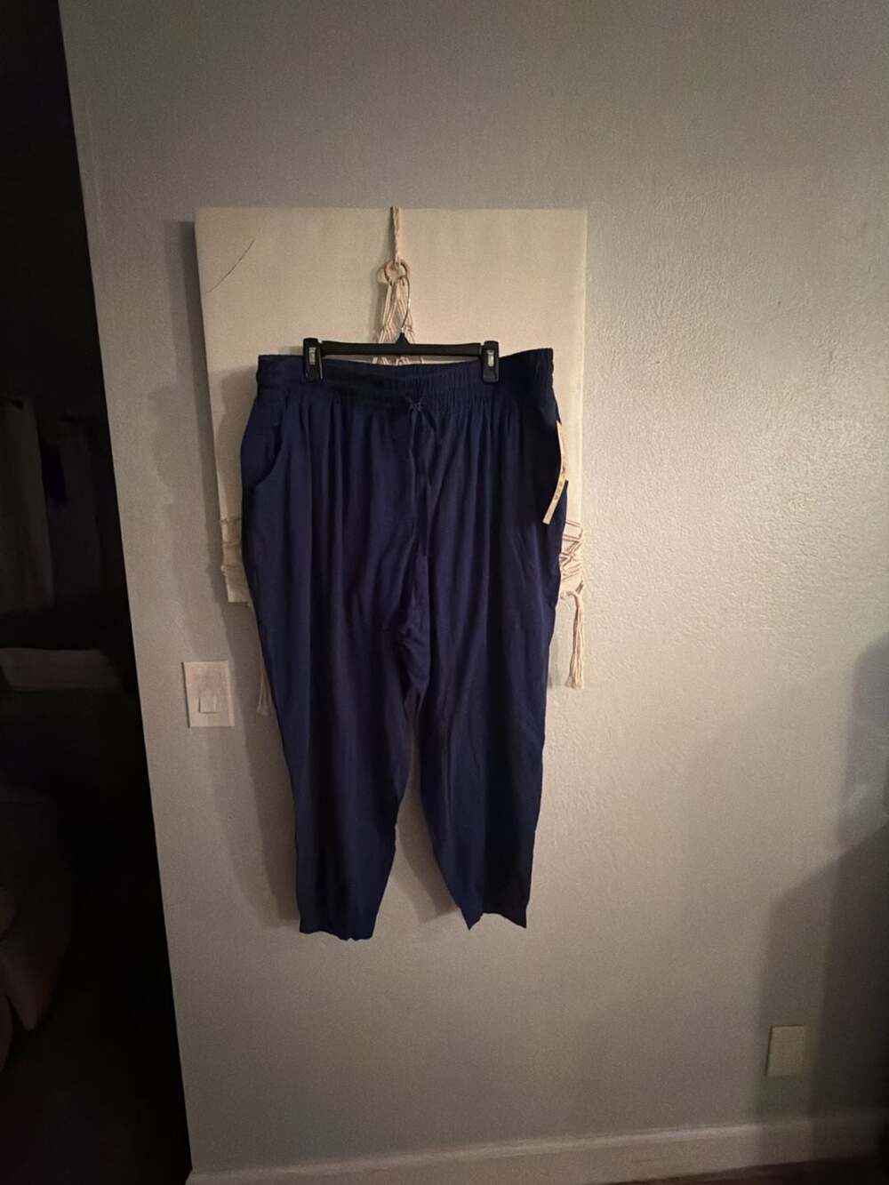 Muk Luks Blue Drawstring Jogger Pant Plus Size P4X